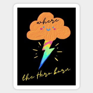 Lightning Bolt, Where the hero born Sticker